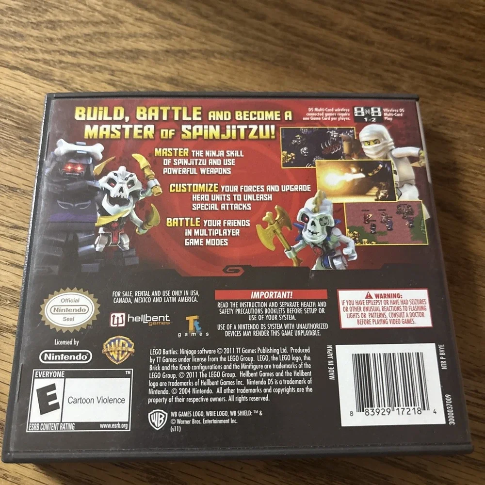 Lego Battles Ninjago Nintendo DS Case and Manual Only NO Game  Authentic
